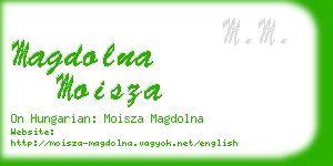 magdolna moisza business card